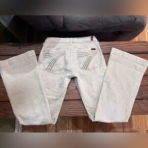 7 for All Mankind cream/beige Jeans
